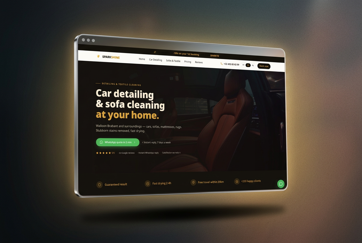 Aperçu du site Sparkshine